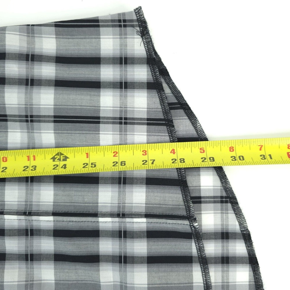 Wrangler Western Shirt Mens L Black Plaid Pearl‎ Snap Short Sleeve MVG325K Rodeo - Picture 11 of 11